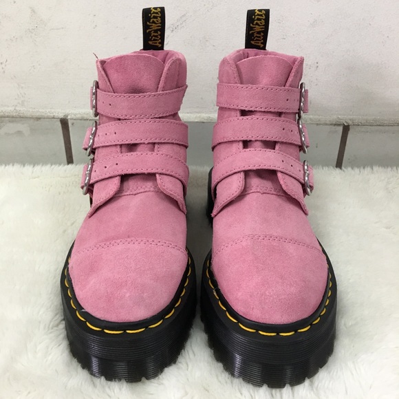 New Dr. Martens Lazy AOF Pink Platform Boots Sz 6 - Picture 6 of 16